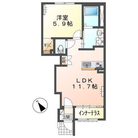 藤枝市高岡アパート 間取り図画像