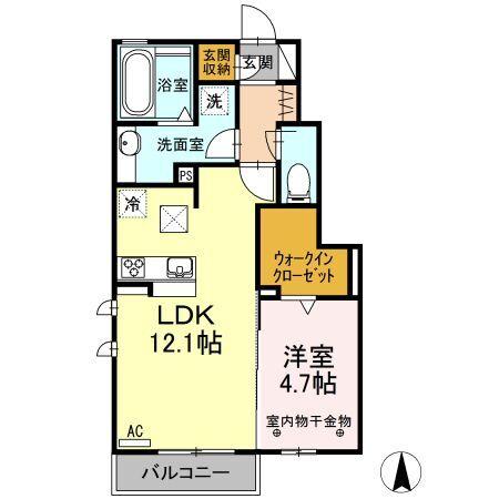 焼津市柳新屋アパート 間取り図画像