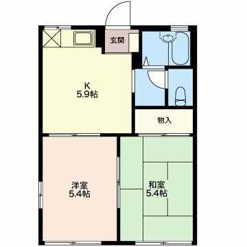 焼津市利右衛門アパート 間取り図画像