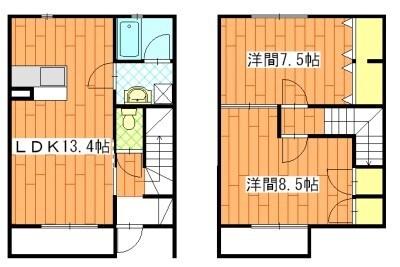 磐田市天龍テラスハウス 間取り図画像
