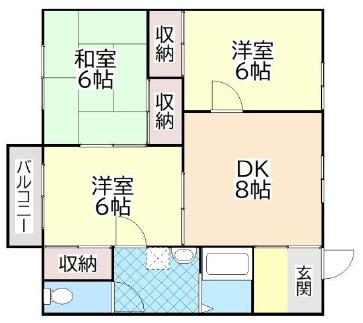 焼津市東小川アパート 間取り図画像
