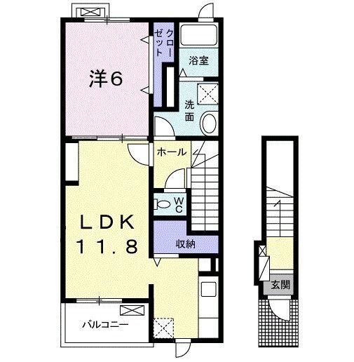 焼津市西小川アパート 間取り図画像
