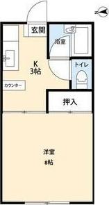 御前崎市佐倉アパート 間取り図画像