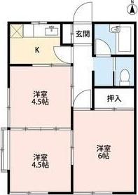 御前崎市佐倉アパート 間取り図画像