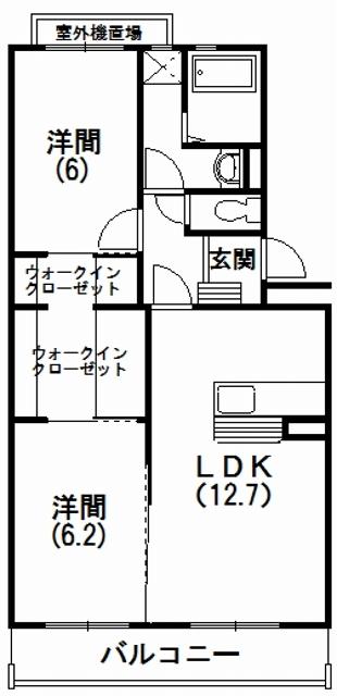 磐田市新貝マンション 間取り図画像