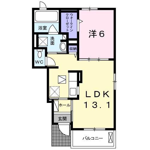 磐田市三ケ野アパート 間取り図画像