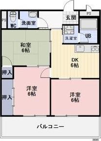 御前崎市佐倉アパート 間取り図画像