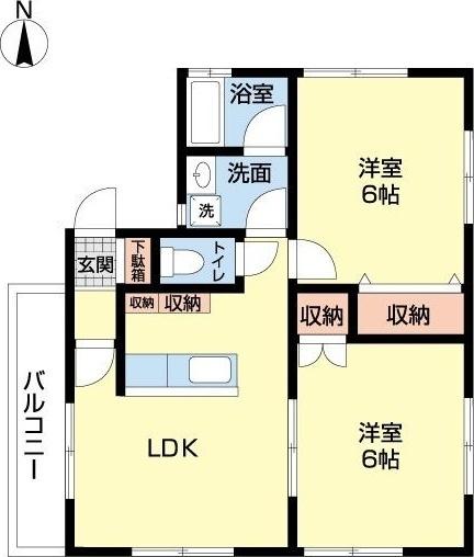 島田市河原アパート 間取り図画像