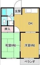 島田市中溝町アパート 間取り図画像