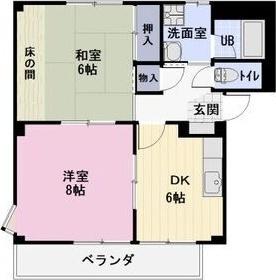 島田市細島アパート 間取り図画像