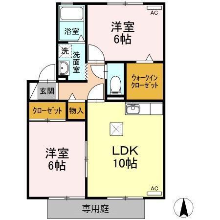 島田市御仮屋町アパート 間取り図画像