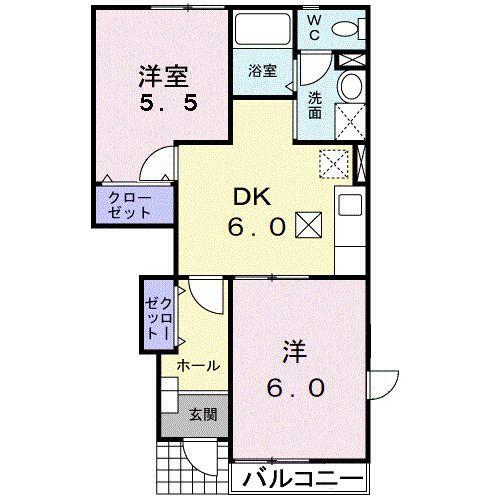 島田市東町アパート 間取り図画像