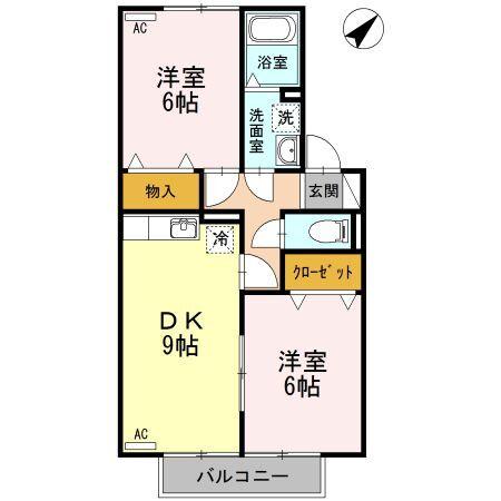 藤枝市時ケ谷アパート 間取り図画像