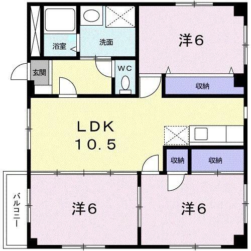 焼津市三ケ名アパート 間取り図画像