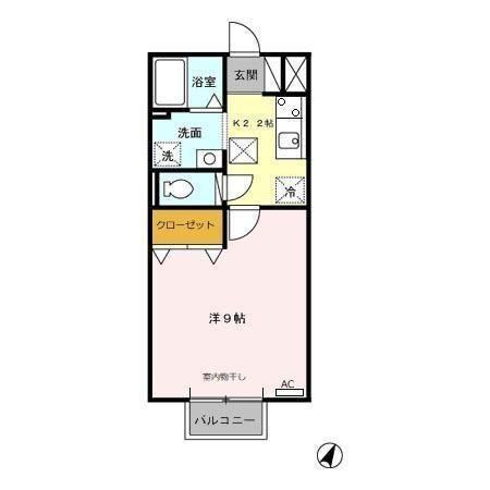 菊川市下平川アパート 間取り図画像