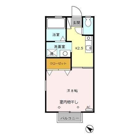 掛川市上張アパート 間取り図画像