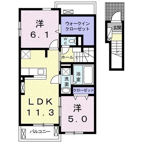 磐田市中泉アパート 間取り図画像