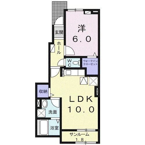 磐田市豊田西之島アパート 間取り図画像