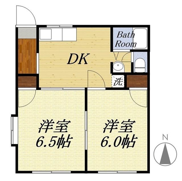 袋井市浅名アパート 間取り図画像