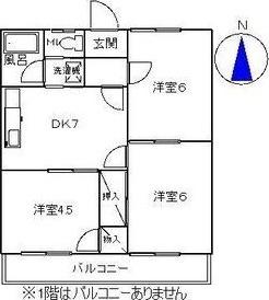 藤枝市瀬戸新屋アパート 間取り図画像