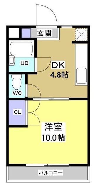 掛川市中央アパート 間取り図画像