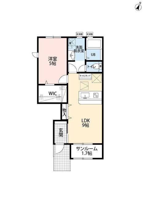 掛川市成滝アパート 間取り図画像