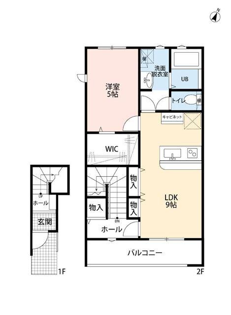 掛川市成滝アパート 間取り図画像