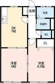 袋井市浅名アパート 間取り図画像