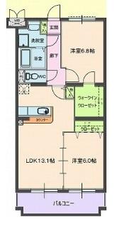 掛川市高御所マンション 間取り図画像