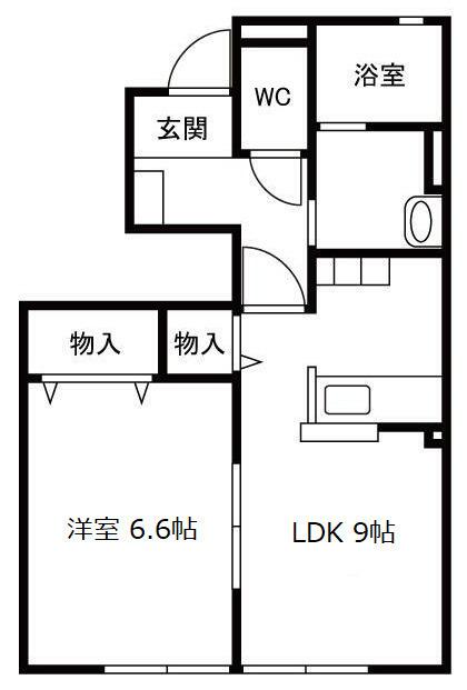 焼津市柳新屋アパート 間取り図画像