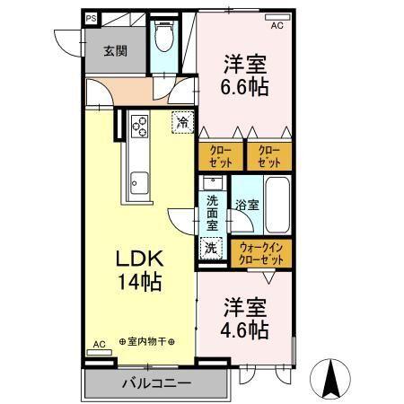 焼津市柳新屋アパート 間取り図画像
