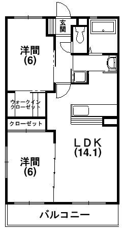掛川市大池マンション 間取り図画像