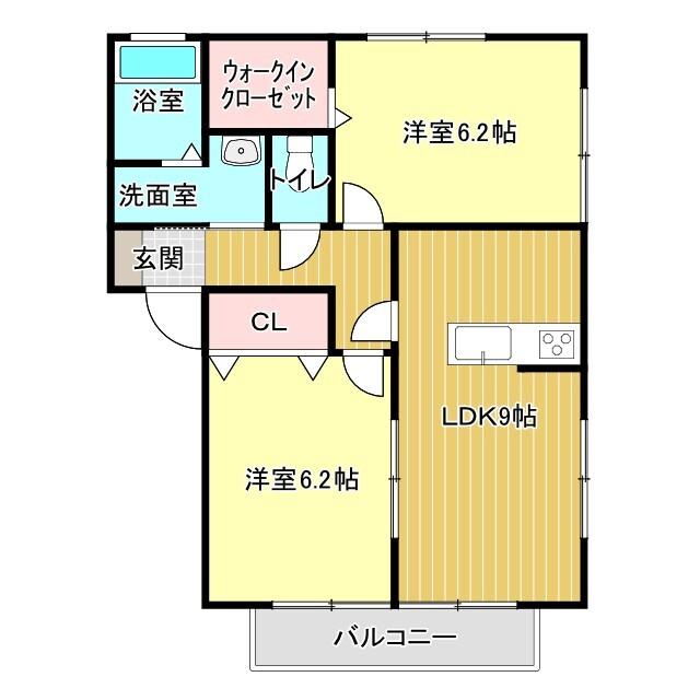 袋井市豊住アパート 間取り図画像