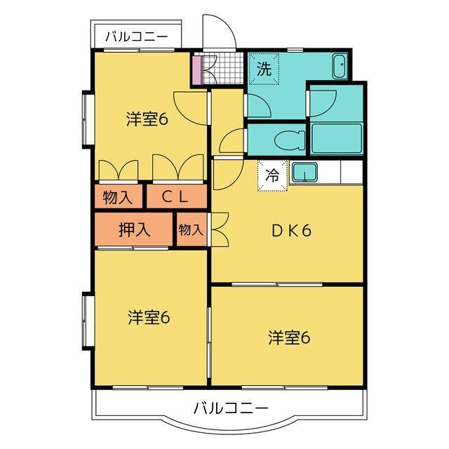 牧之原市女神マンション 間取り図画像