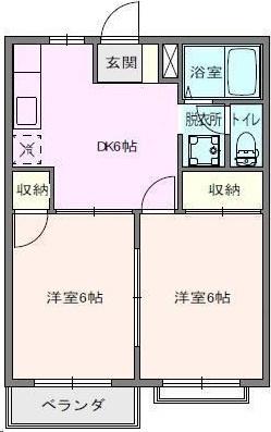 掛川市下垂木アパート 間取り図画像