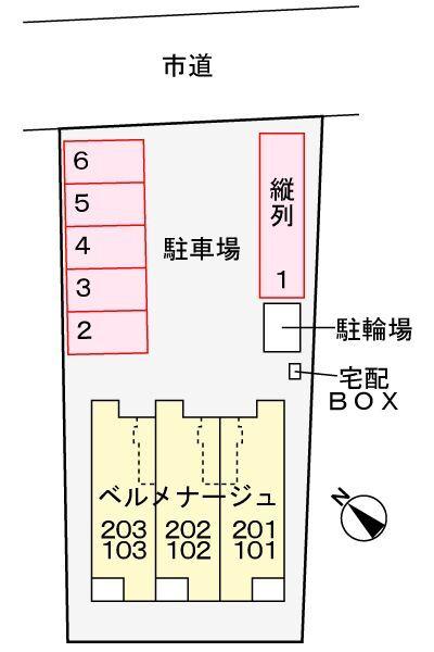 掛川市十九首アパート 駐車場