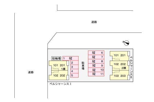 菊川市下平川アパート 駐車場