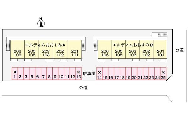 掛川市柳町アパート 駐車場