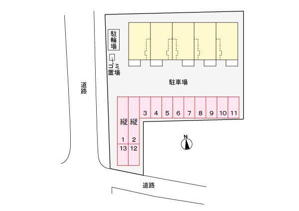 御前崎市池新田アパート 駐車場