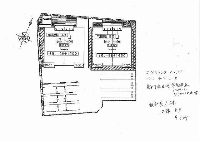 磐田市東貝塚アパート 駐車場