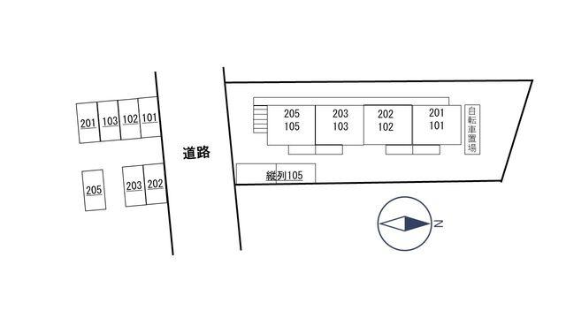 袋井市浅岡アパート 駐車場