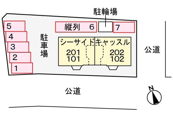 掛川市浜川新田アパート 駐車場