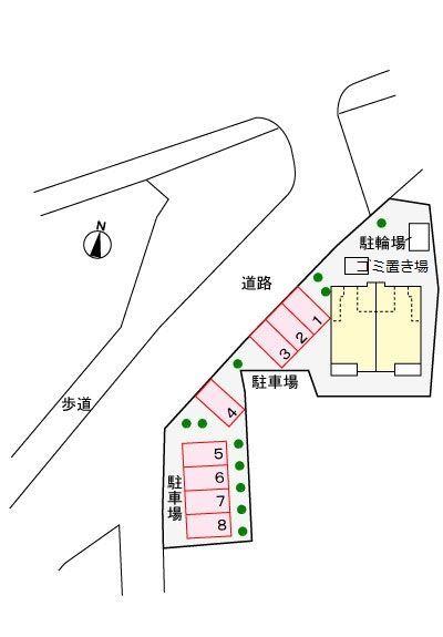 掛川市高御所アパート 駐車場