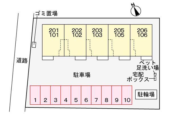 藤枝市瀬古アパート 駐車場