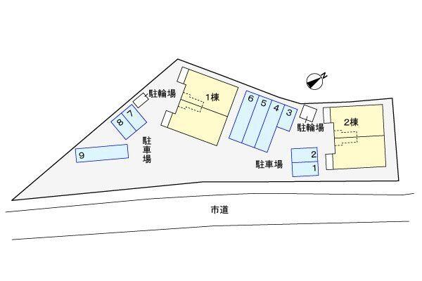 袋井市堀越アパート 駐車場