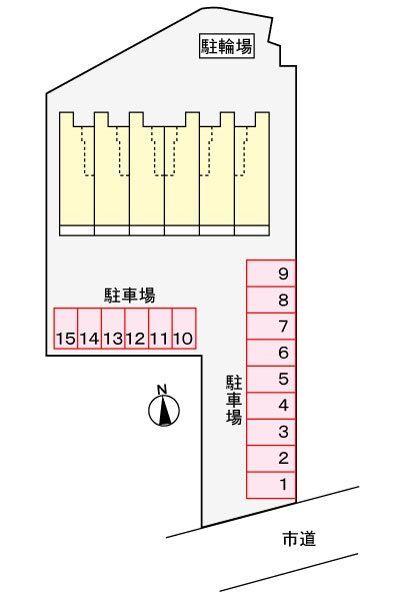 掛川市上張アパート 駐車場