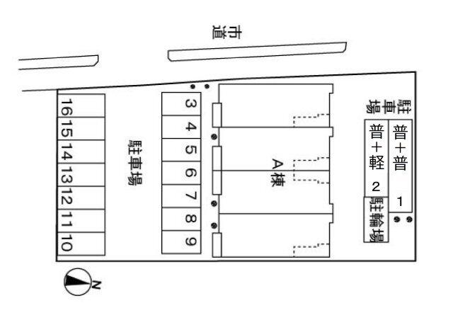 袋井市堀越アパート 駐車場