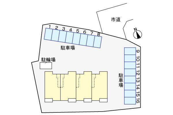 袋井市愛野アパート 駐車場