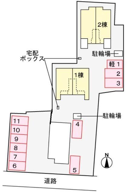 磐田市見付アパート 駐車場