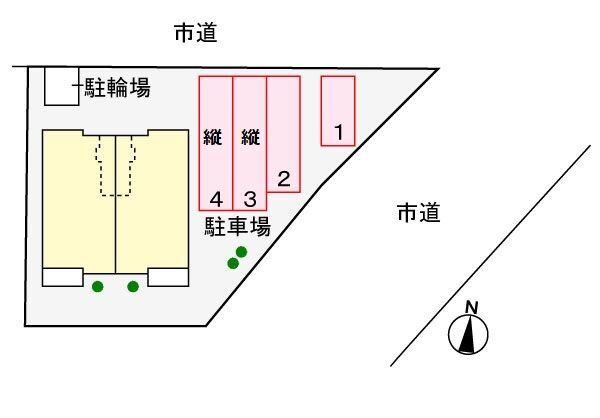 菊川市本所アパート 駐車場